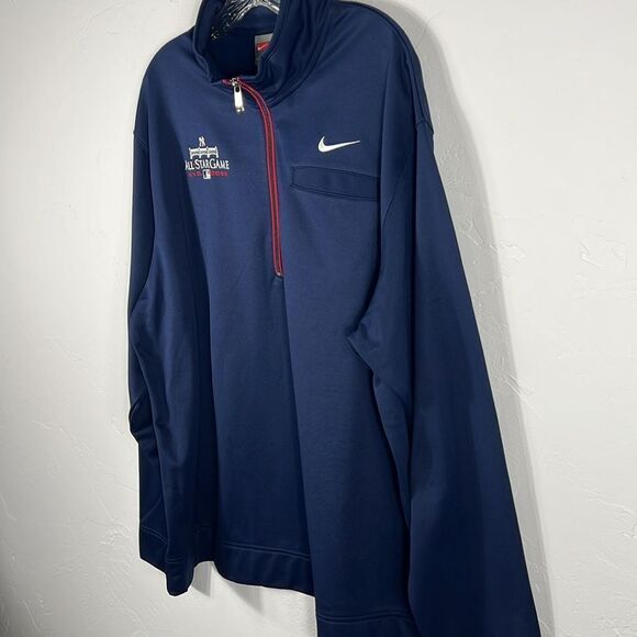 ⚾️Vintage Y2K NEW YORK YANKEES NIKE MLB All-Star Game 2008 Half Zip Pullover 2XL - Picture 4 of 10